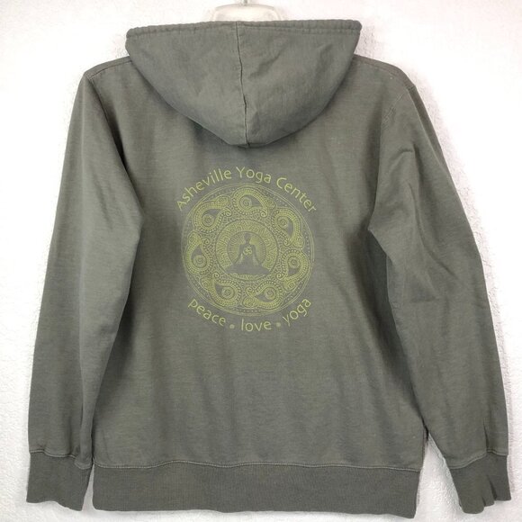 Econscious Gray Asheville Yoga Center Hoodie Size L - Picture 2 of 7